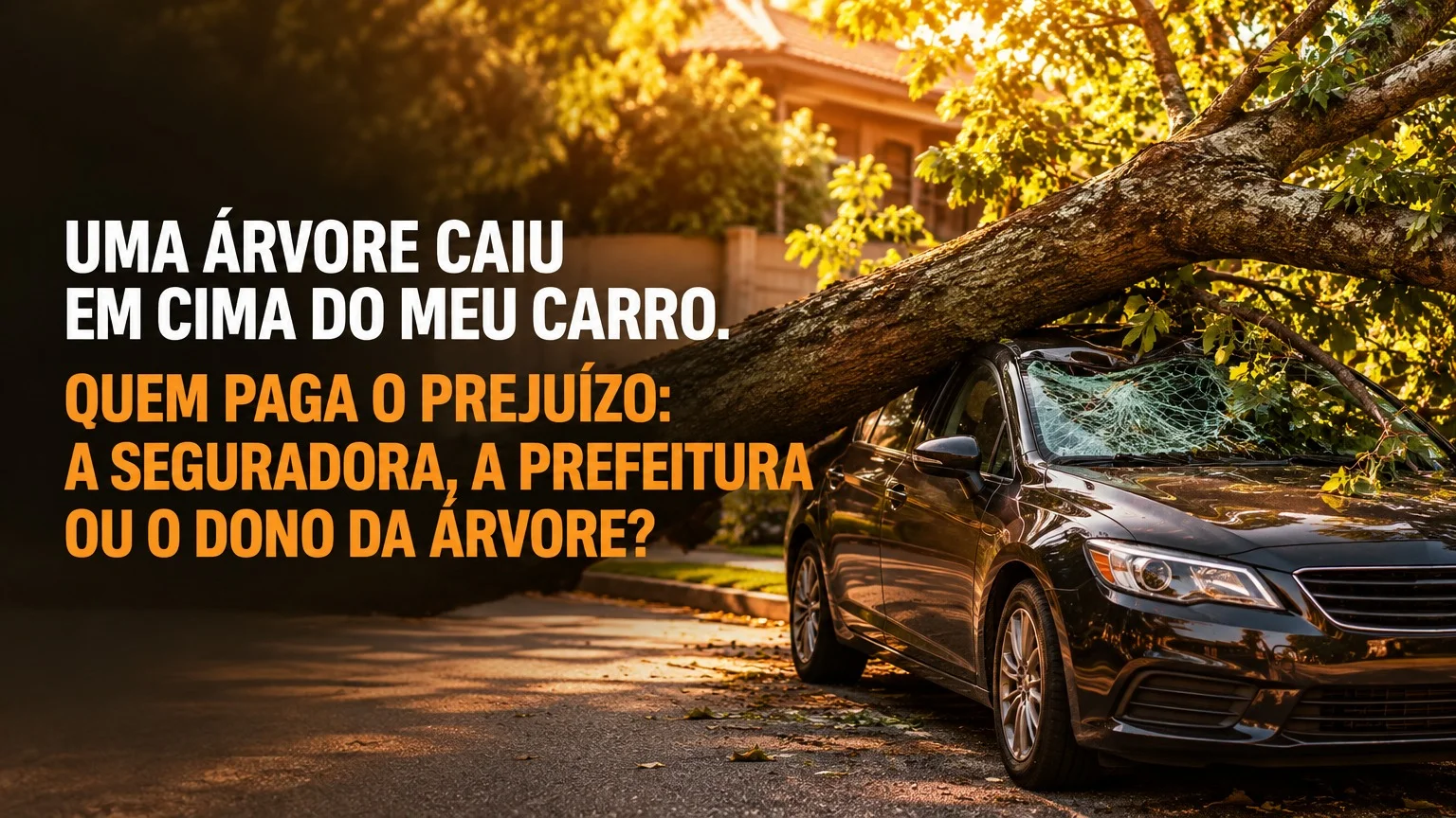 UMA ÁRVORE CAIU EM CIMA DO MEU CARRO. QUEM PAGA O PREJUÍZO: A SEGURADORA, A PREFEITURA OU O DONO DA ÁRVORE?