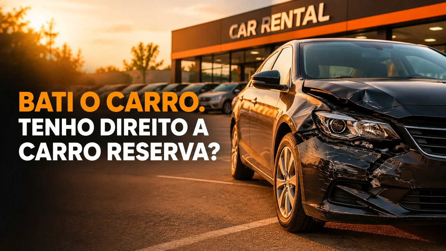 BATI O CARRO. TENHO DIREITO A CARRO RESERVA?